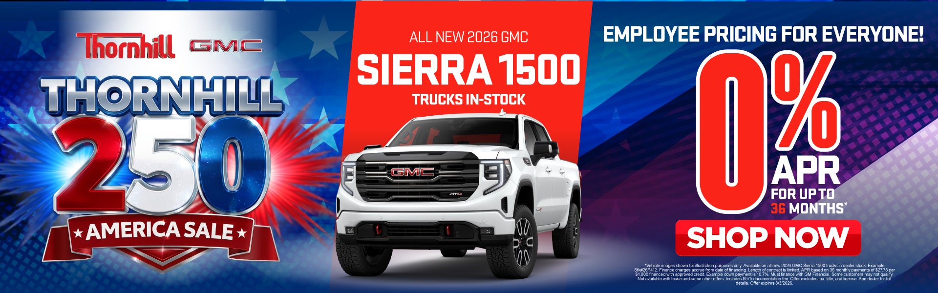 All New 2026 GMC Sierra 1500 Trucks In-Stock	"Employee Prici